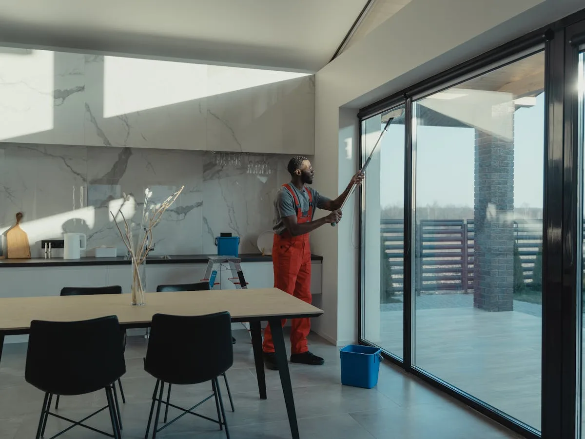 préparation avant pose stickers baie vitrée