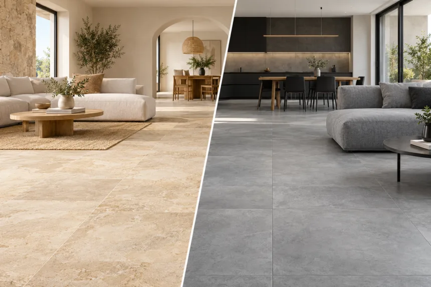 Carrelage effet pierre ou béton